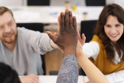Close Up People High Five