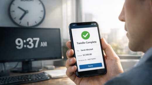Virement effectué le lundi : à quelle heure est-il crédité sur votre compte ?